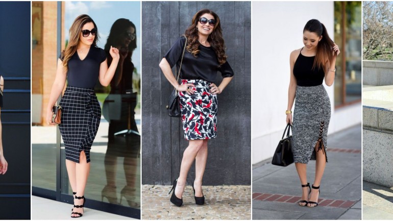 15 looks com saia para trabalhar